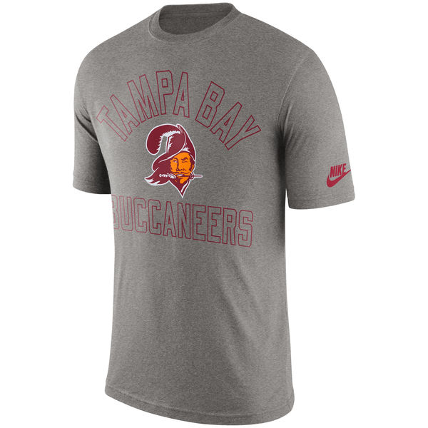 Men NFL Tampa Bay Buccaneers Nike Retro Logo II TShirt  Heather Gray